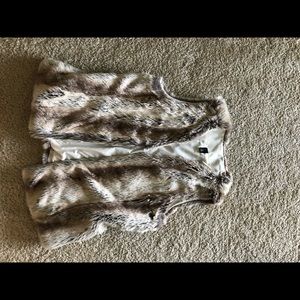 WHBM Faux Fur Vest Size XL